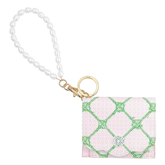 NWT Lily Pulitzer Snap Card Case with Pearl Strap - Picture 1 of 4